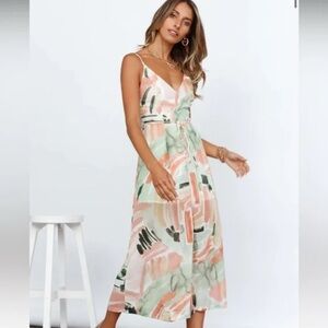 Hello Molly Multicolor Abstract Jumpsuit